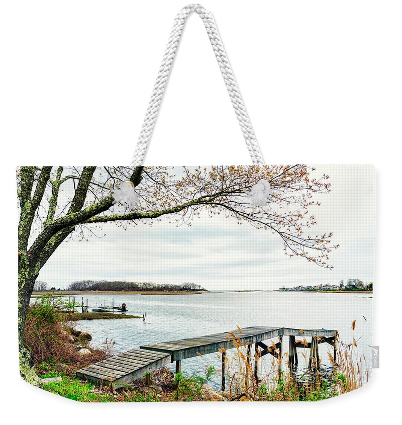 Landscape Weekender Tote Bag featuring the photograph Salt marsh in spring by Marianne Campolongo