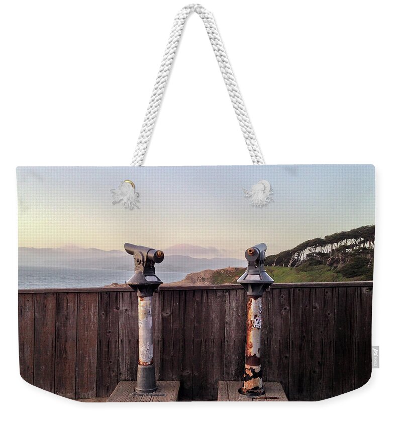 San Francisco Weekender Tote Bag featuring the photograph San Francisco Lookout Point by Sarah Palmer