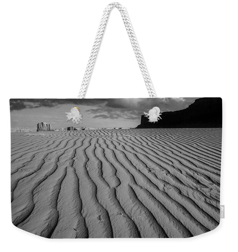 Disk1216 Weekender Tote Bag featuring the photograph Sand Dune, Monument Valley by Tim Fitzharris