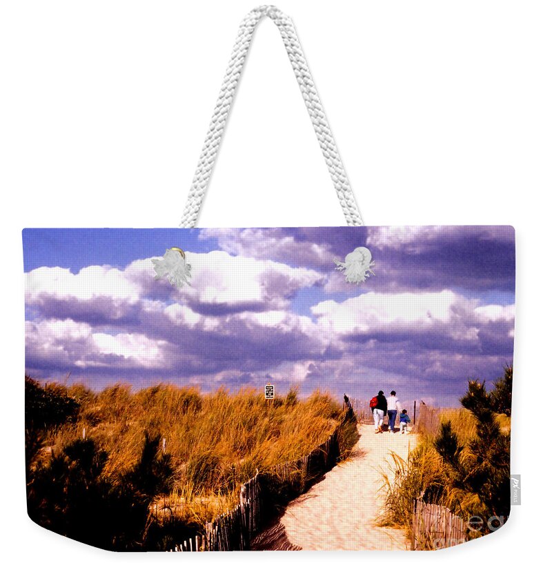 Sand Weekender Tote Bag featuring the photograph Sand Dunes, Cape Henlopen by Steve Ember