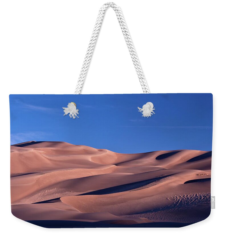 Tranquility Weekender Tote Bag featuring the photograph Sand Dunes In The Morning by Mengzhonghua Photography