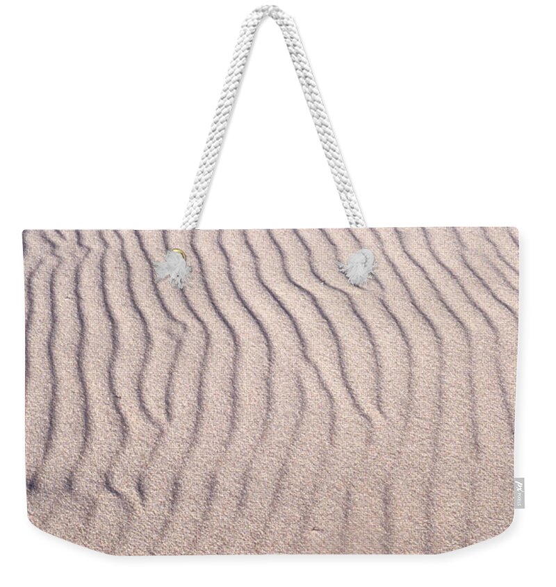 Sand Dune Weekender Tote Bag featuring the photograph Sand Ripples by John Foxx