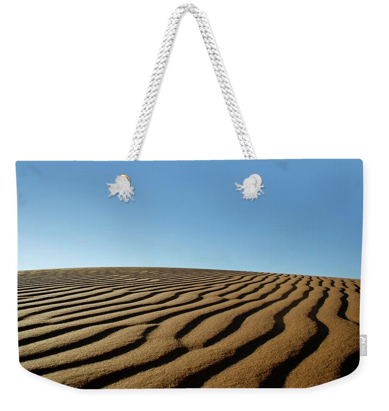 Scenics Weekender Tote Bag featuring the photograph Sand Texture by Saudi Desert Photos By Tariq-m