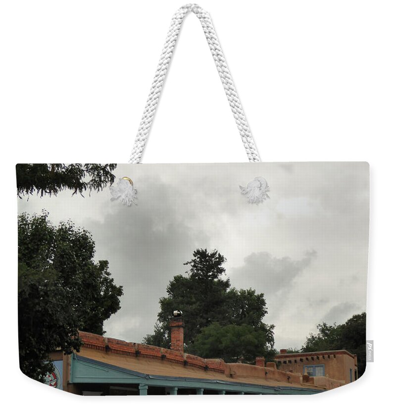 Old West Weekender Tote Bag featuring the photograph Santa Fe at Dusk by Gordon Beck