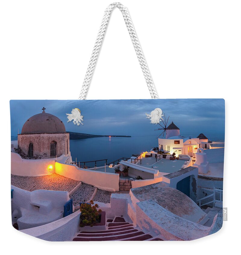 Greece Weekender Tote Bag featuring the photograph Santorini by Evgeni Dinev