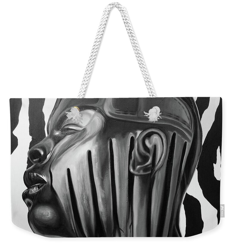 Scars Weekender Tote Bag featuring the painting Scars and Stripes by Jerome White