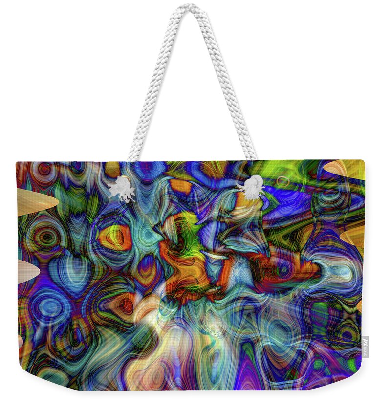 Abstract Weekender Tote Bag featuring the photograph Scarves by Cathy Donohoue