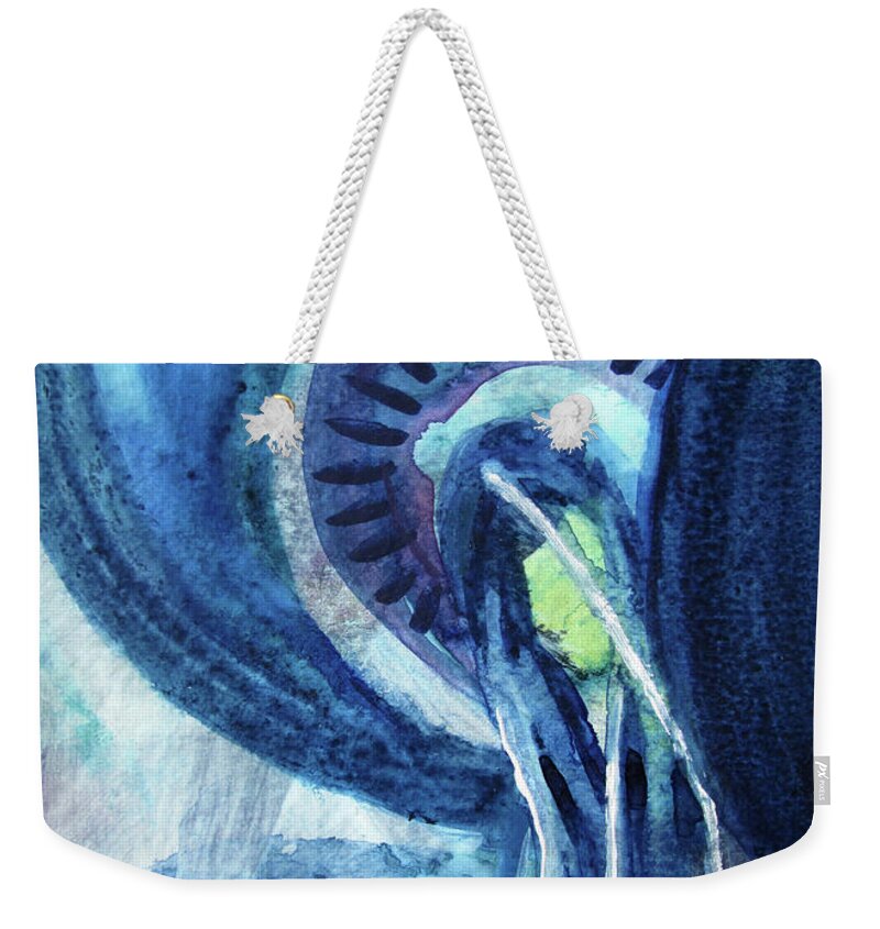 Paintings Weekender Tote Bag featuring the painting Sea Creature 3 by Kathy Braud
