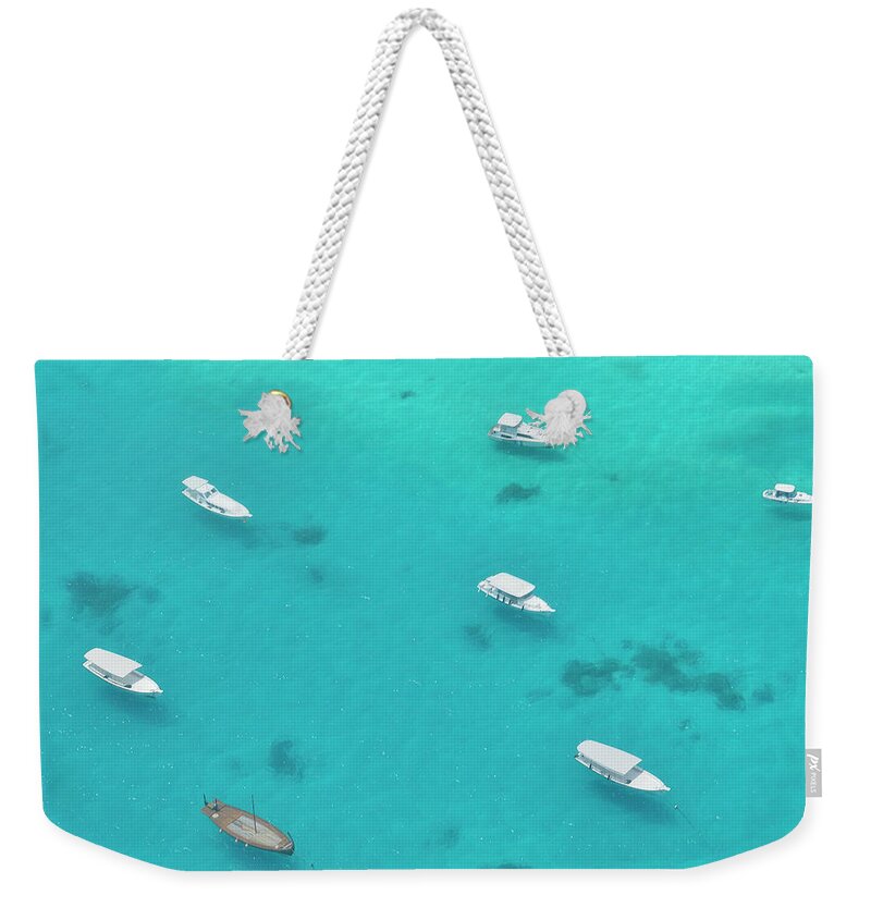 Tranquility Weekender Tote Bag featuring the photograph Sea Transport by Muha