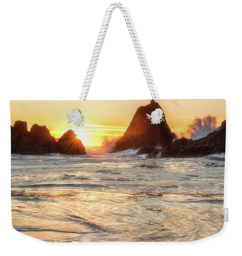 Seal Rock Weekender Tote Bag featuring the photograph Seal Rock by Russell Pugh