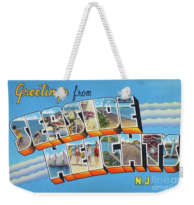 Lbi Weekender Tote Bag featuring the photograph Seaside Heights Greetings by Mark Miller