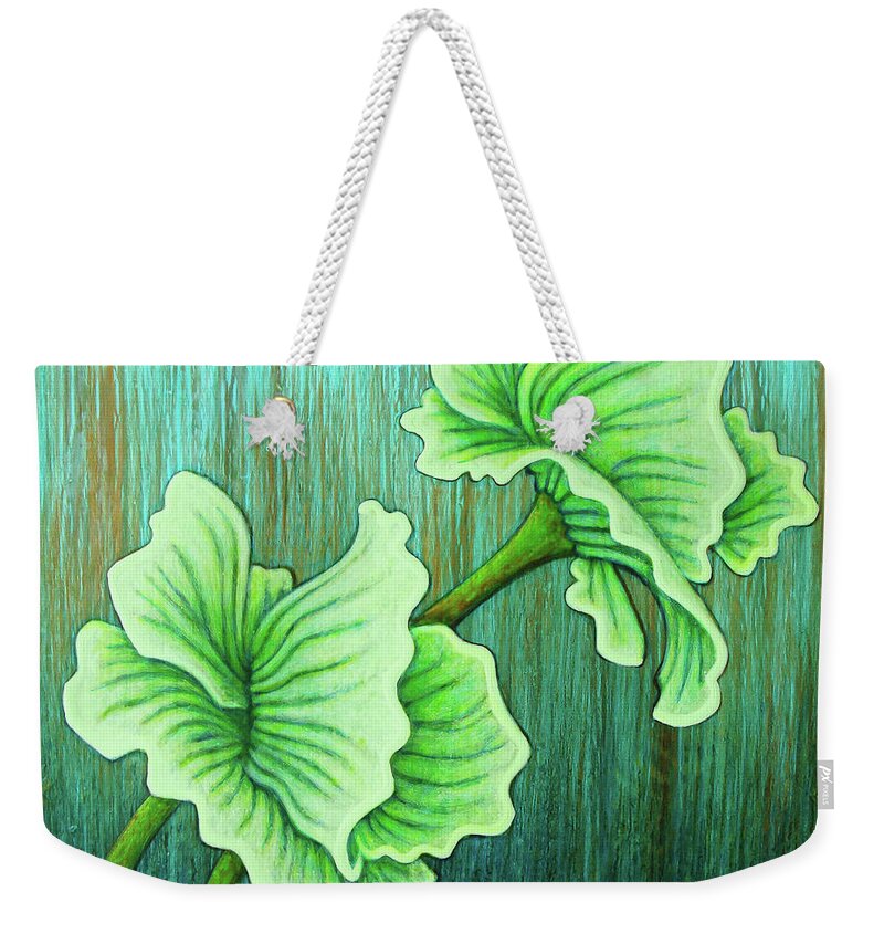 Poppy Weekender Tote Bag featuring the painting Seaside Mourning by Amy E Fraser