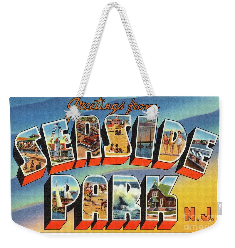 Lbi Weekender Tote Bag featuring the photograph Seaside Park Greetings by Mark Miller