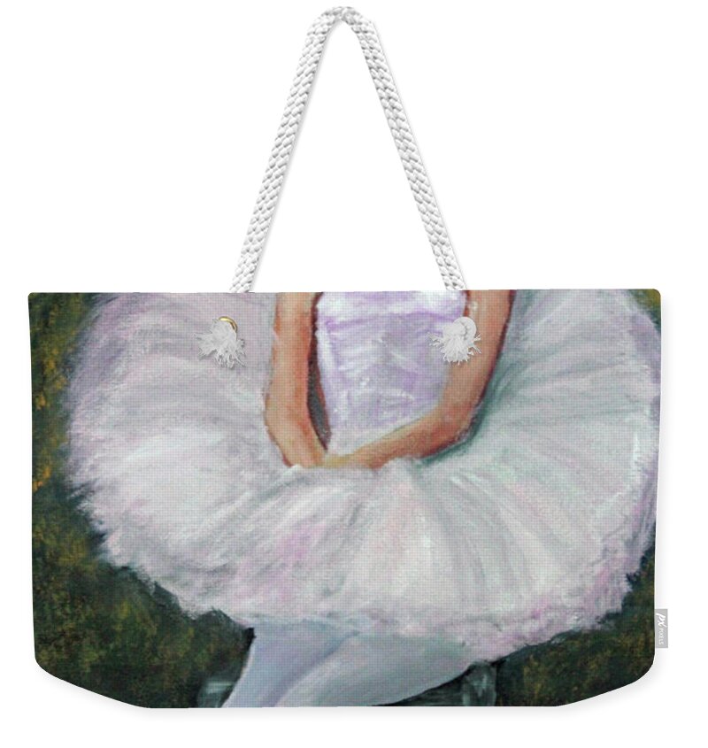 Impressionism Weekender Tote Bag featuring the painting Seated Ballerina by Lyric Lucas