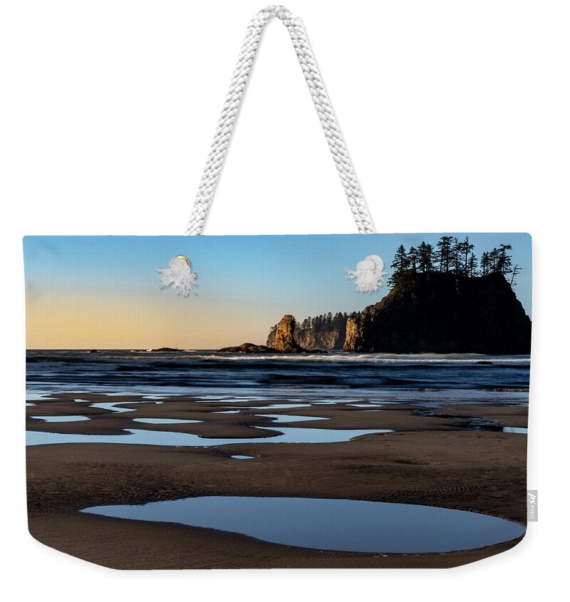 Background Weekender Tote Bag featuring the photograph Second Beach by Ed Clark