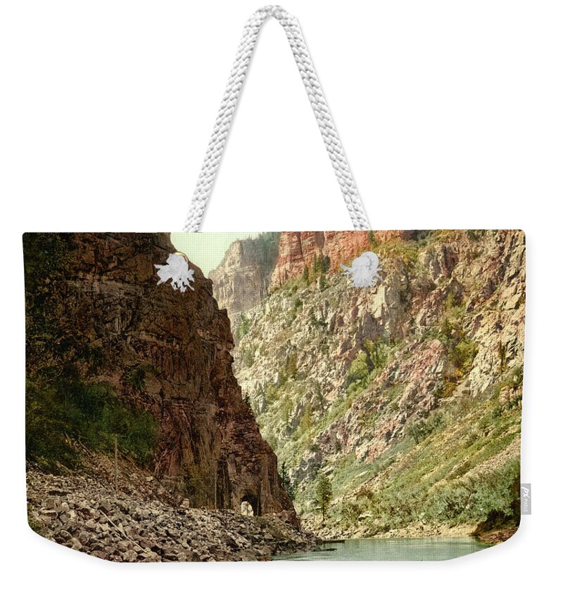  Weekender Tote Bag featuring the photograph Second Tunnel, Grand River Canyon by Detroit Photographic Company