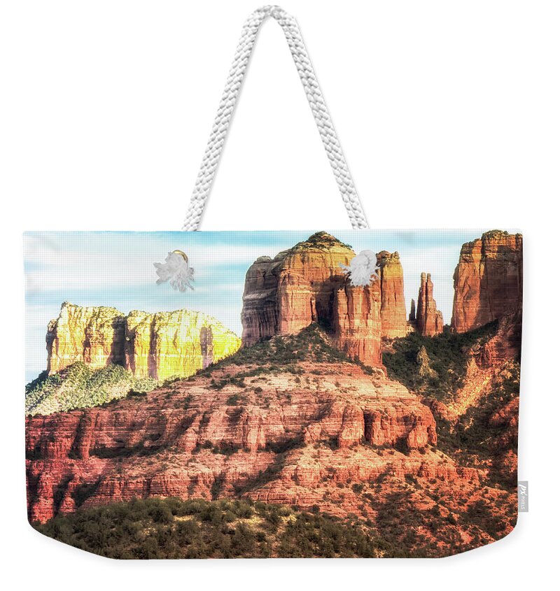 Sedona Weekender Tote Bag featuring the photograph Sedona Desert by Francine Collier