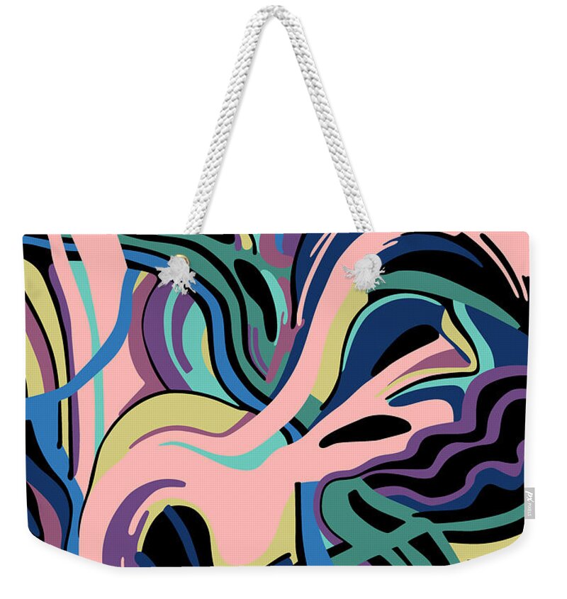Abstract Weekender Tote Bag featuring the painting Sedona by Nikita Coulombe