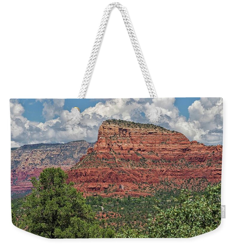 Arizona Weekender Tote Bag featuring the photograph Sedona Red Rocks 3 by Marisa Geraghty Photography