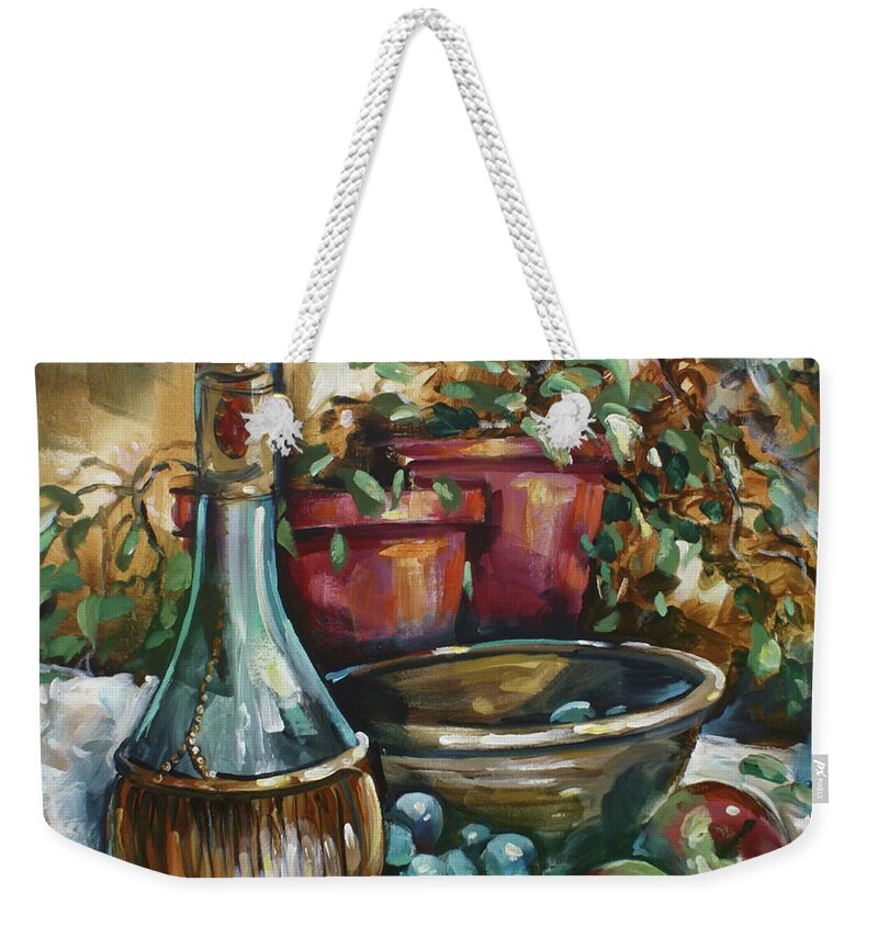 Still Life Weekender Tote Bag featuring the painting Settled by Michael Lang