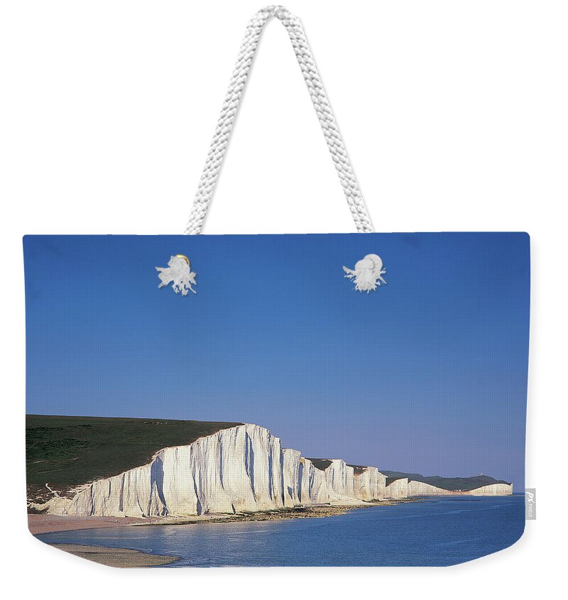 Scenics Weekender Tote Bag featuring the photograph Seven Sisters Cliffs, East Sussex by Abel