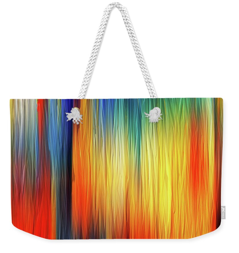 Four Seasons Weekender Tote Bag featuring the painting Shades Of Emotion by Lourry Legarde