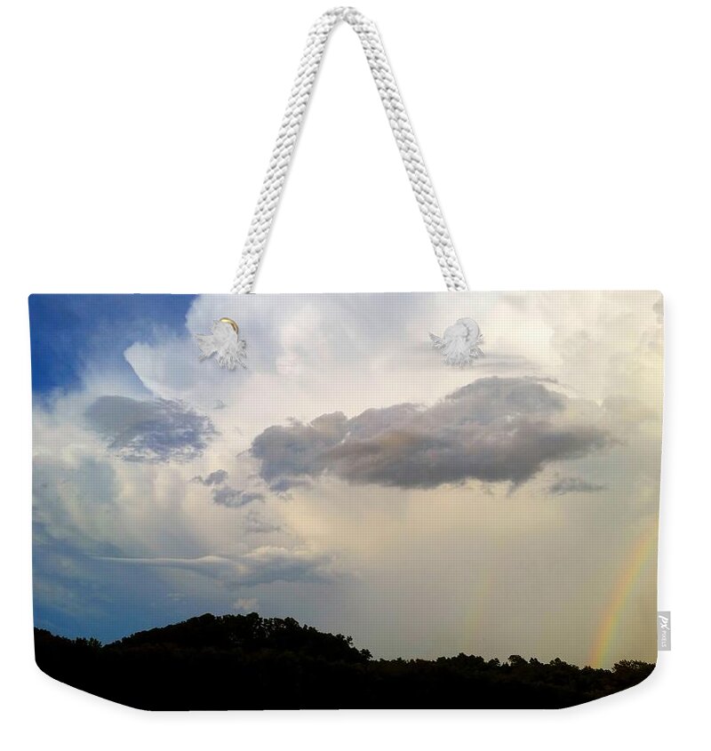Weather Weekender Tote Bag featuring the photograph Shades of Sky by Ally White