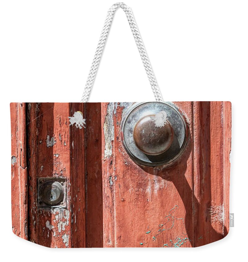 Tuscany Weekender Tote Bag featuring the photograph Shadow Door of Tuscany by David Letts