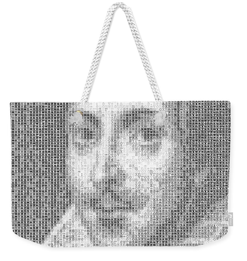 Shakespeare Weekender Tote Bag featuring the digital art Shakespeare Typewriter Art 80 by Hakon Soreide