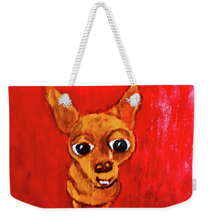 Pets Weekender Tote Bag featuring the painting She Left Me by Gabby Tary
