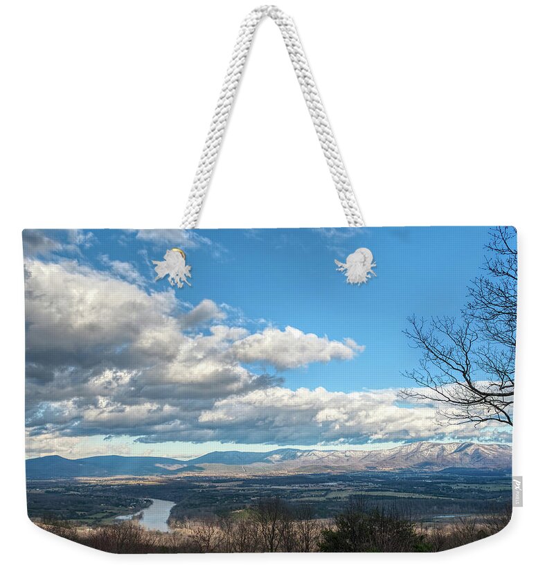 Shenandoah Valley Weekender Tote Bag featuring the photograph Shenandoah Valley Last Snow 2019 by Lara Ellis