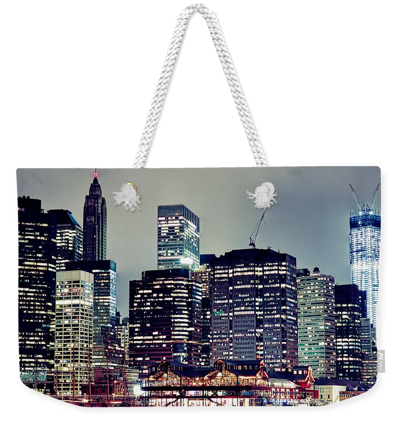Scenics Weekender Tote Bag featuring the photograph Shining From Port by Photography By Eydie Wong