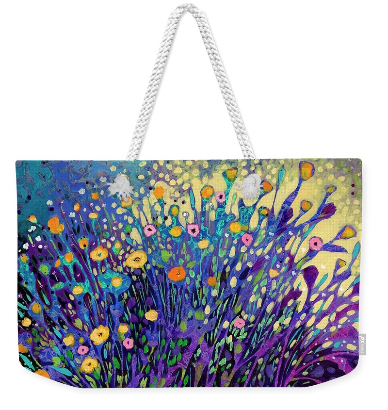 Poppy Weekender Tote Bag featuring the painting Shining Light Onto My Shadows by Jennifer Lommers