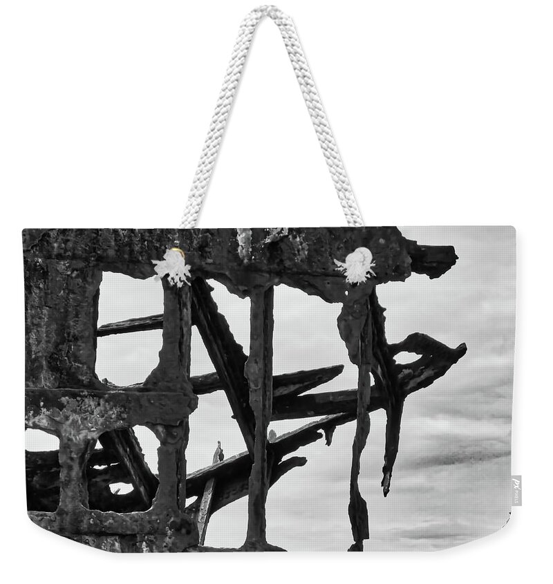 Astoria Weekender Tote Bag featuring the photograph Shipwreck skeleton by Segura Shaw Photography