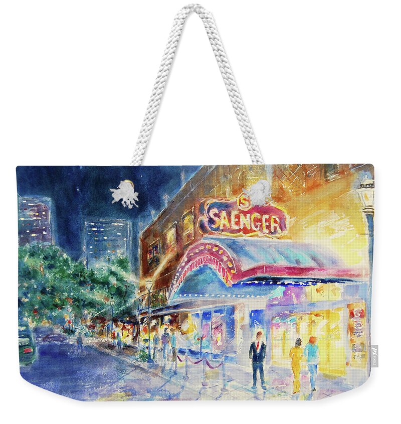 Mobile Weekender Tote Bag featuring the painting Showtime by Jerry Fair