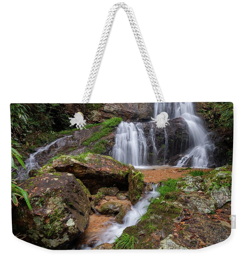 Waterfall Weekender Tote Bag featuring the photograph Shu Nu Waterfall 8x10 Horizontal by William Dickman