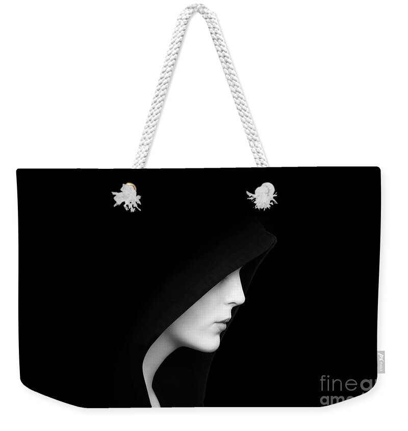 Black Color Weekender Tote Bag featuring the photograph Side View Of Hooded Dummy, Sweden by Tommy Lindblom
