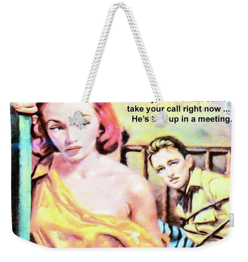 Pulp Fiction Weekender Tote Bag featuring the mixed media Slave Trader by Dominic Piperata