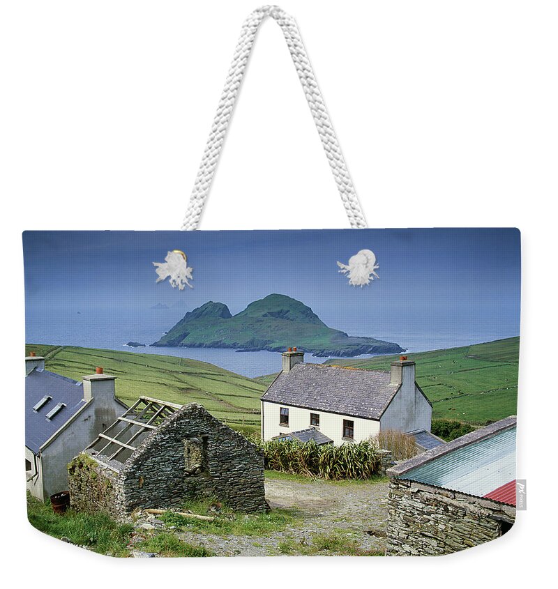 Outdoors Weekender Tote Bag featuring the photograph Small Farm Houses At The Sea by Clu