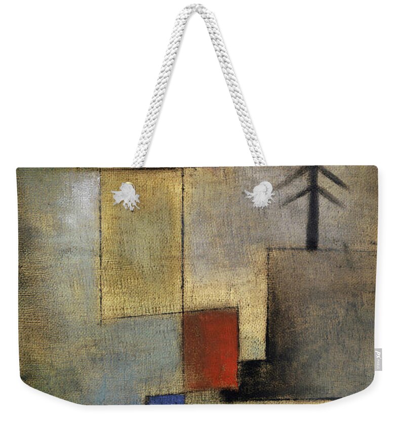 Paul Klee Weekender Tote Bag featuring the painting Small Picture of Fir Trees, 1922 by Paul Klee