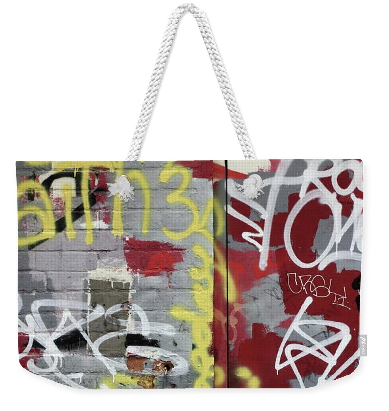 Alley Weekender Tote Bag featuring the photograph Smattering Of Faith Closer by Kreddible Trout
