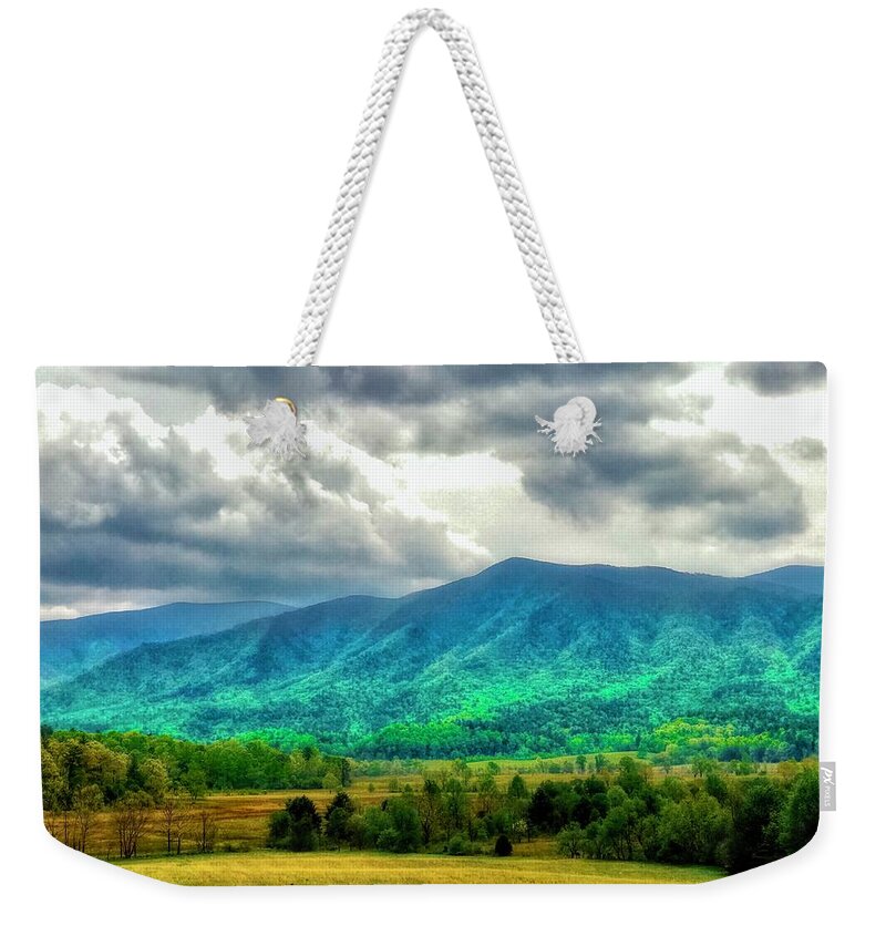  Weekender Tote Bag featuring the photograph Smoky Mountain Farm Land by Jack Wilson