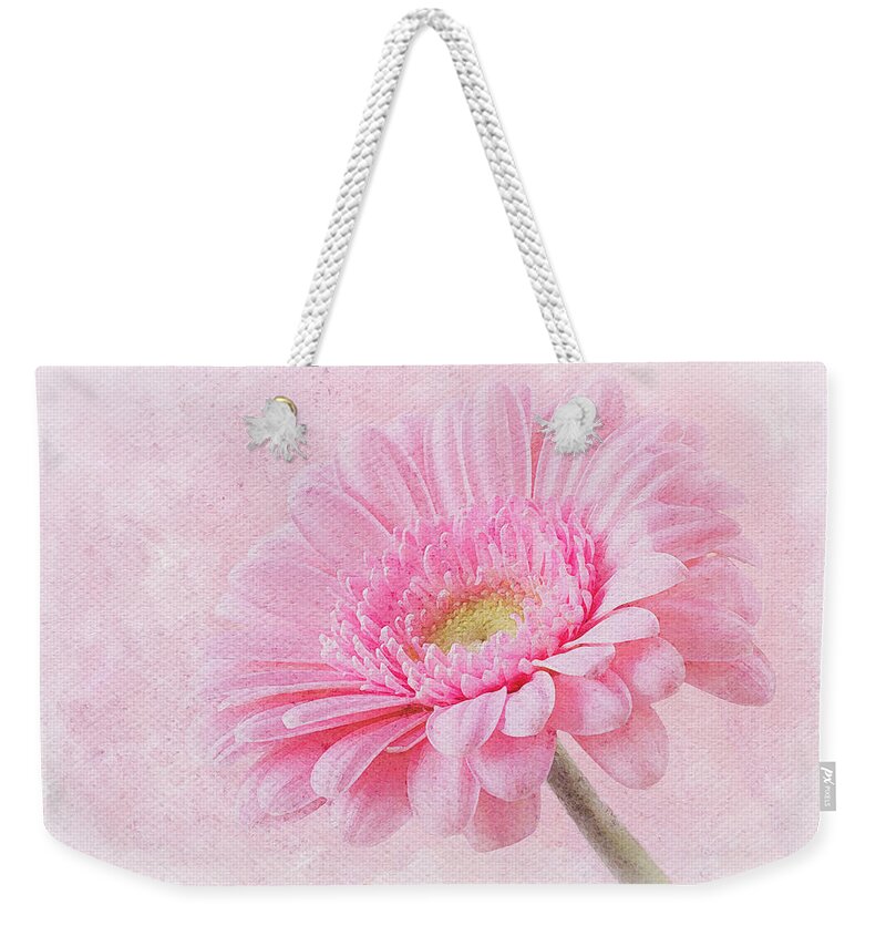 Floral Weekender Tote Bag featuring the digital art So Pink by Tanya C Smith