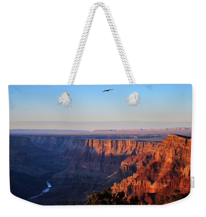 Grand Canyon Weekender Tote Bag featuring the photograph Soaring Over the Grand Canyon by Chance Kafka