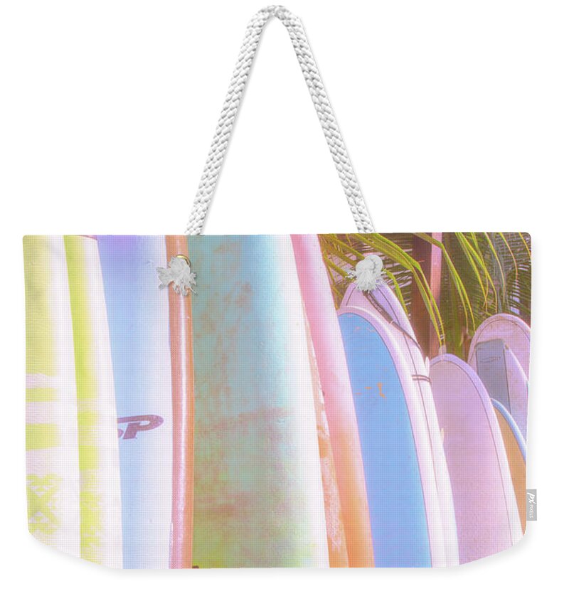Surfboards Weekender Tote Bag featuring the photograph Soft and Light 8 by Becqi Sherman