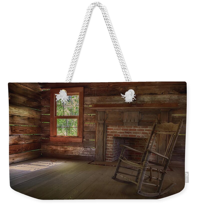 Rocker Weekender Tote Bag featuring the photograph Solitary Rocker by Susan Rissi Tregoning