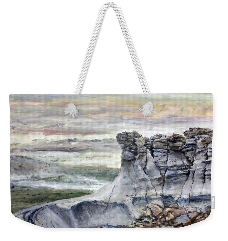 Petrified Forest Weekender Tote Bag featuring the painting Something New by William Brody