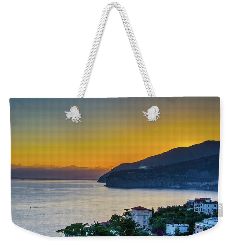 Italy Weekender Tote Bag featuring the photograph Sorrento Evening by Douglas Wielfaert