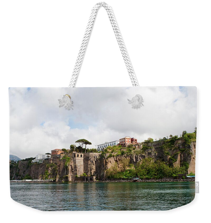 Tyrrhenian Sea Weekender Tote Bag featuring the photograph Sorrento View From Sea by Angelafoto