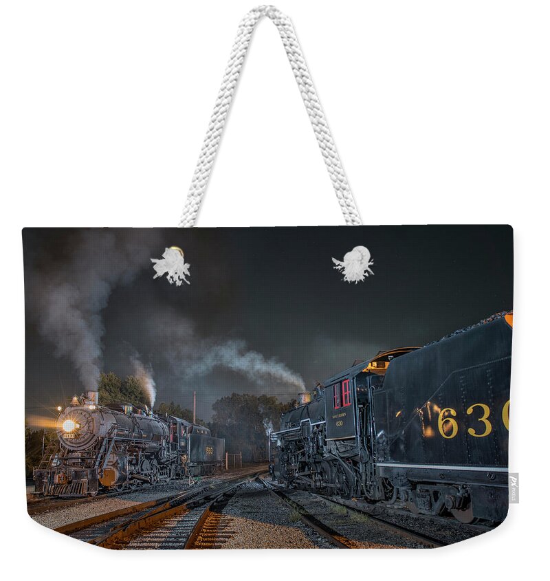 Railroad Weekender Tote Bag featuring the photograph Southern 4501, all dressed up as LN 1593 by Jim Pearson